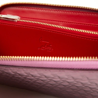 Pre-owned Christian Louboutin Patent Leather Wallet In Pink