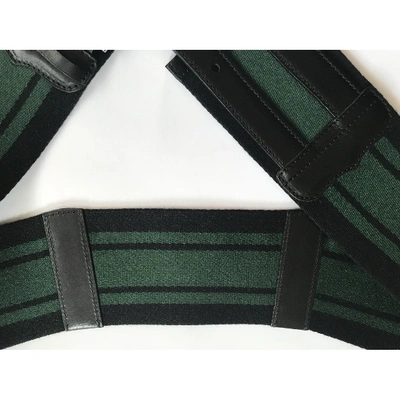 Pre-owned Ralph Lauren Cloth Belt In Green