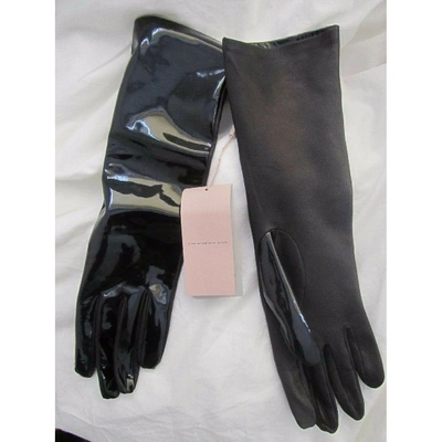 Pre-owned Christopher Kane Black Patent Leather Gloves