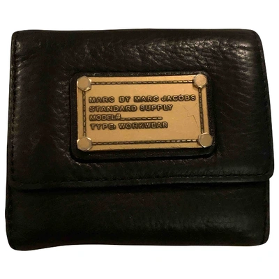 Pre-owned Marc By Marc Jacobs Black Leather Wallet