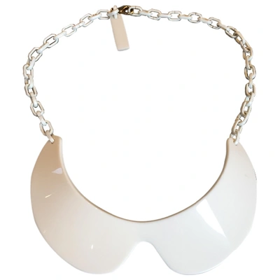 Pre-owned Tara Jarmon Necklace In White