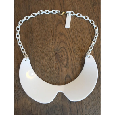 Pre-owned Tara Jarmon Necklace In White