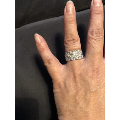 Pre-owned Fred Une Île D'or White Gold Ring In Silver