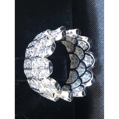 Pre-owned Fred Une Île D'or White Gold Ring In Silver