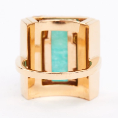 Pre-owned Jack Vartanian Yellow Gold Ring In Green