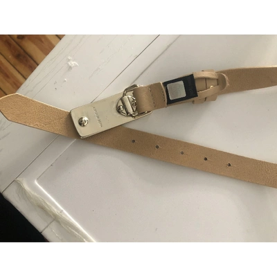 Pre-owned Just Cavalli Leather Belt In Beige