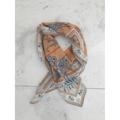 Pre-owned Lanvin Silk Handkerchief In Orange