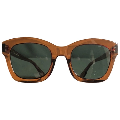 Pre-owned Dior Izon Orange Sunglasses