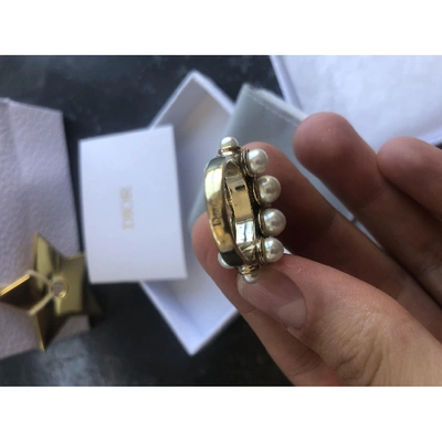Pre-owned Dior White Metal Ring