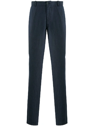 Shop Corneliani Straight-leg Chino Trousers In Blue