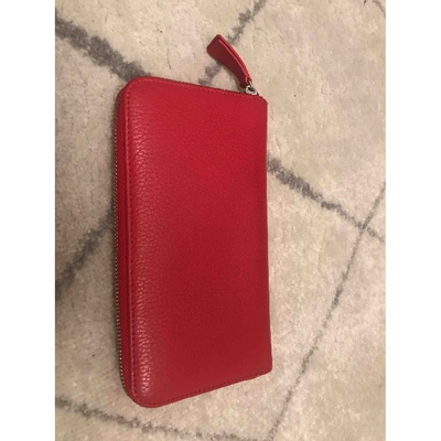 Pre-owned Santoni Leather Wallet In Red