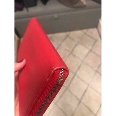Pre-owned Santoni Leather Wallet In Red