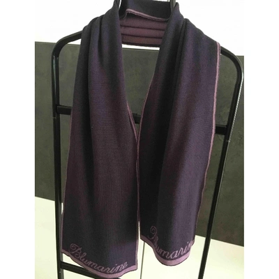 Pre-owned Blumarine Wool Scarf In Purple