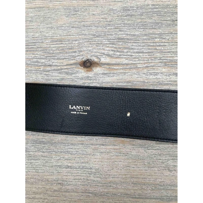 Pre-owned Lanvin Belt In Black