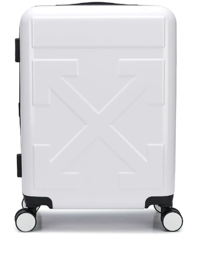 Shop Off-white Quote Carry-on Trolley In White