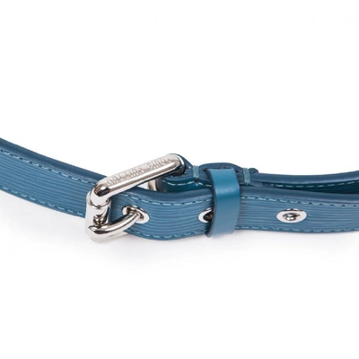 Pre-owned Louis Vuitton Patent Leather Belt In Blue