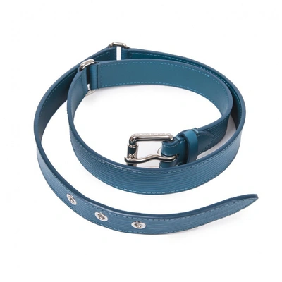 LOUIS VUITTON Pre-owned Leather Belt In Blue