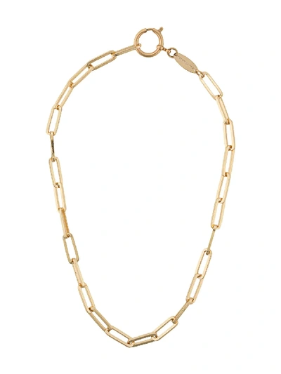 Shop Federica Tosi Line Bolt Long Chain Necklace In Gold