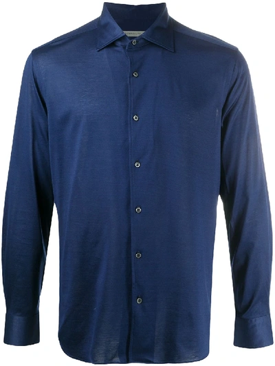 Shop Corneliani Button-up Shirt In Blue