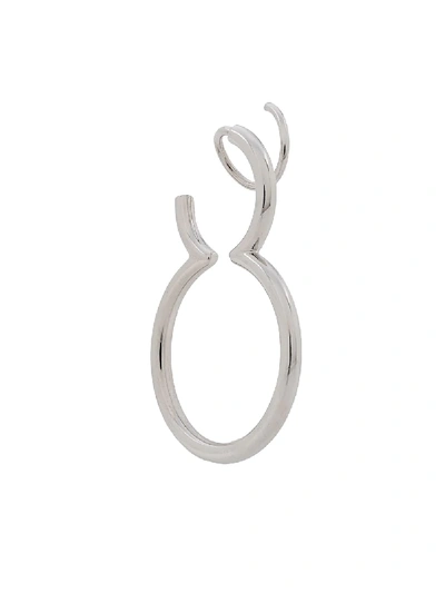 Shop Maria Black Otto Twirl Earring In Silver