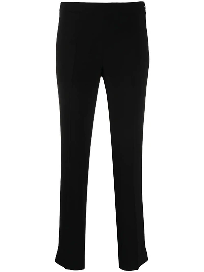 Shop Alberto Biani Cropped Pull-on Trousers In Black