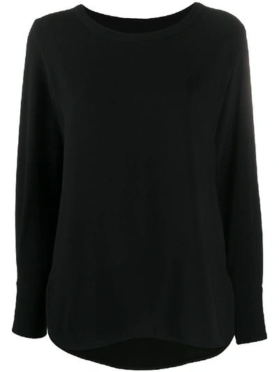Shop Alberto Biani Round-neck Blouse In Black