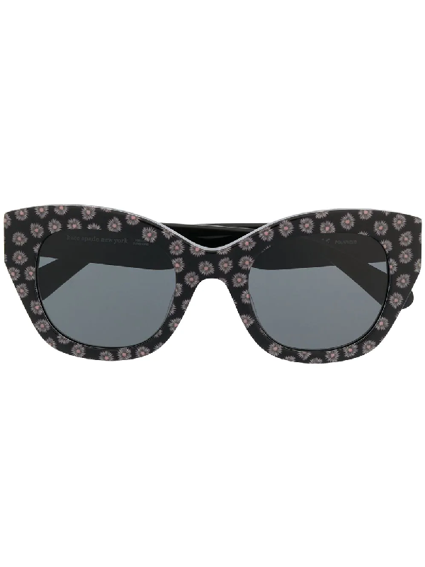 Kate Spade Jalena Floral Print Sunglasses In Schwarz ModeSens