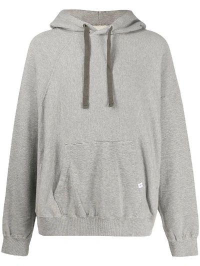 Shop Facetasm Logo-print Hoodie In Grey