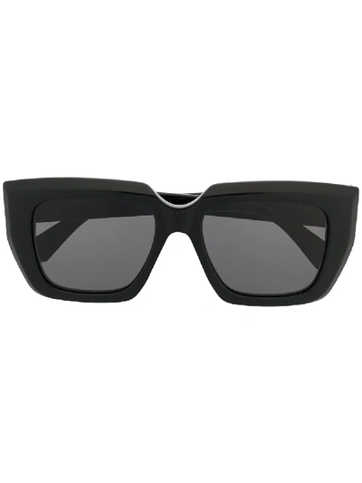 Shop Bottega Veneta Bv1030s Oversized-frame Sunglasses In Black