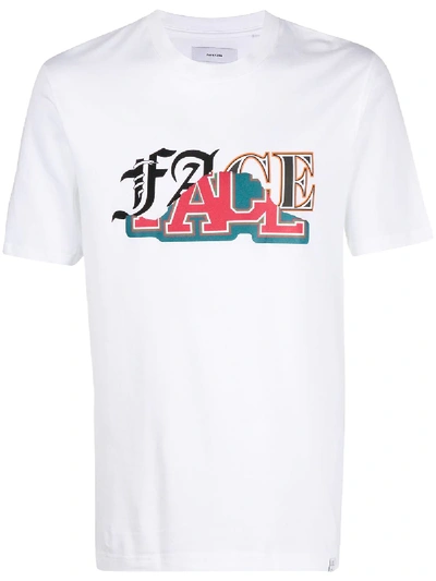 Facetasm Typography Logo T-shirt In White