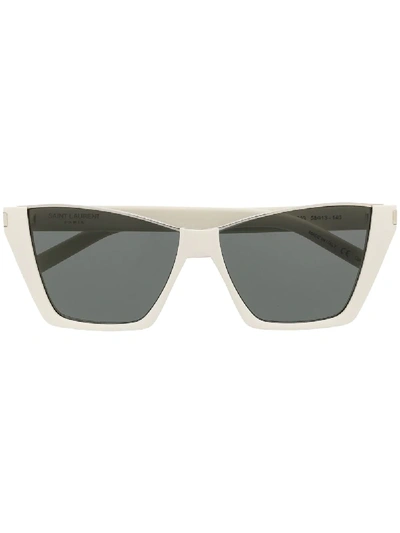 Saint Laurent Kate Cat-eye Frame Sunglasses In White