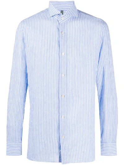 Shop Luigi Borrelli Slim Fit Shirt In Blue