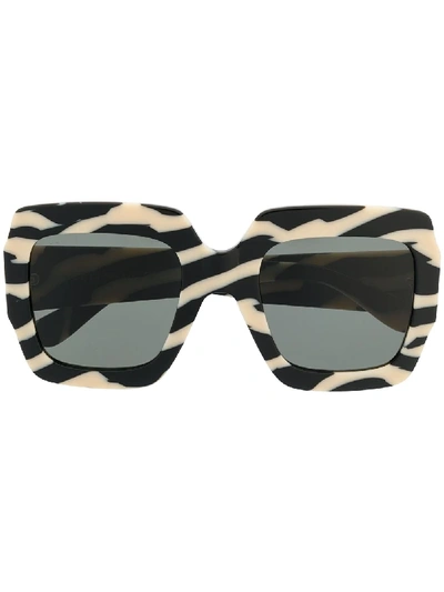 Shop Gucci Gg0178s Oversize-frame Sunglasses In Black