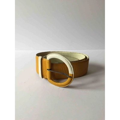 Pre-owned Givenchy Leather Belt In Yellow