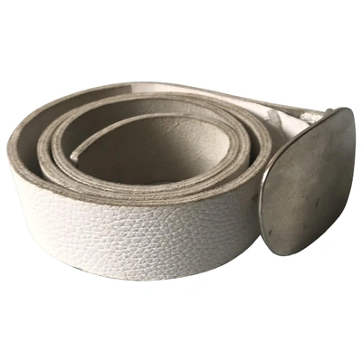 Pre-owned French Connection Leather Belt In White