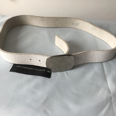 Pre-owned French Connection Leather Belt In White