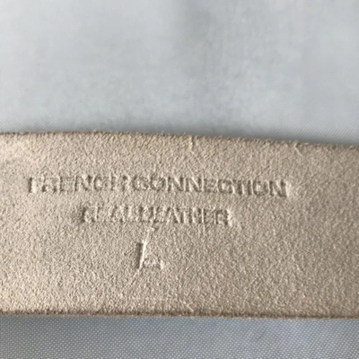 Pre-owned French Connection Leather Belt In White