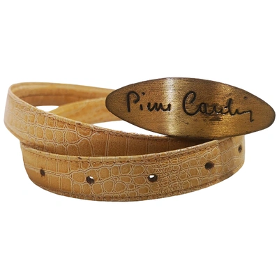 Pre-owned Pierre Cardin Leather Belt In Beige