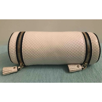 Pre-owned Anya Hindmarch Leather Purse In White