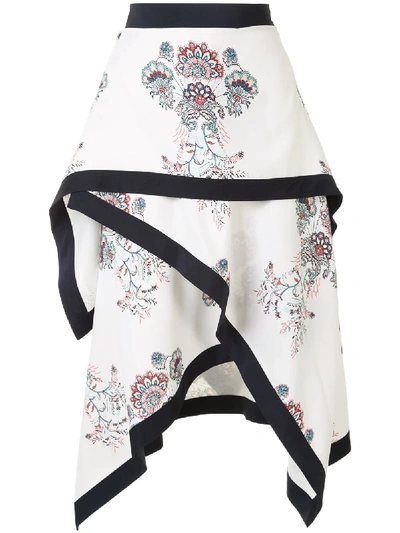 Shop Jw Anderson Printed Handkerchief Skirt In Multicolour