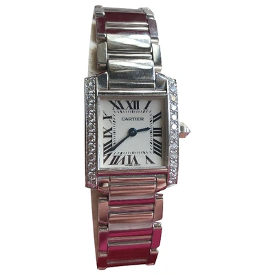 Pre-owned Cartier Tank Franã§aise White Gold Watch In Other