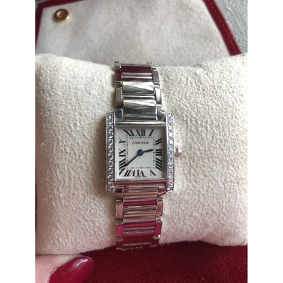 Pre-owned Cartier Tank Franã§aise White Gold Watch In Other