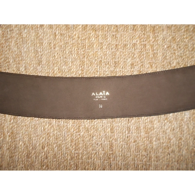 Pre-owned Alaïa Leather Belt In Brown