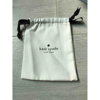 Pre-owned Kate Spade Earrings In White