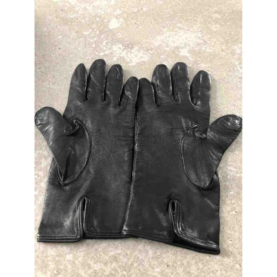 Pre-owned Prada Black Leather Gloves
