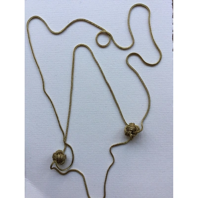 Pre-owned Saskia Diez Long Necklace In Gold