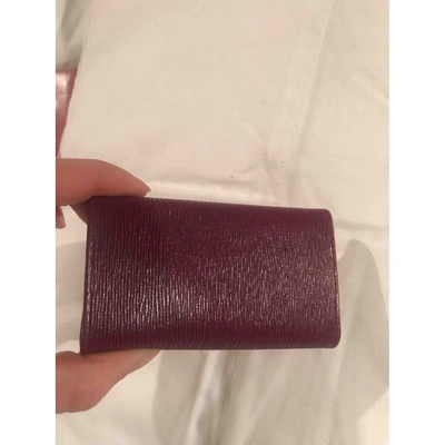 Pre-owned Nina Ricci Leather Key Ring In Purple