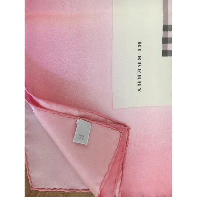 Pre-owned Burberry Silk Neckerchief In Pink