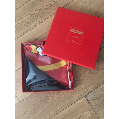 Pre-owned Moschino Silk Handkerchief In Multicolour