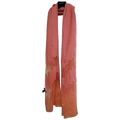 Pre-owned Elie Saab Cashmere Stole In Orange